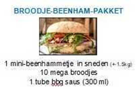 Afbeelding van Broodje-Beenham-Pakket