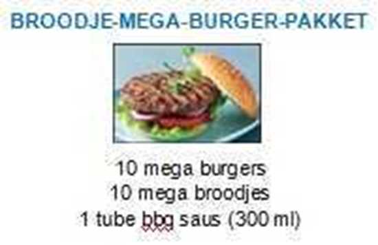 Afbeelding van Broodje-Mega-Burger-Pakket