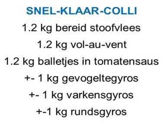 Afbeelding van Snel-klaar-colli (zie info)