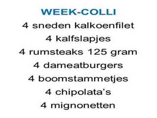 Afbeelding van Week colli (zie info)