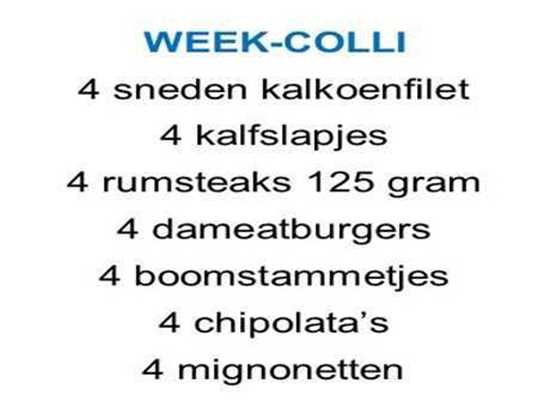 Afbeelding van Week colli (zie info)