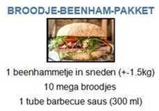 Afbeelding van Broodje-Beenham-Pakket