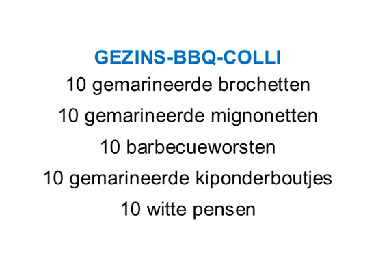 Afbeelding van Gezins-bbq-colli (zie info)