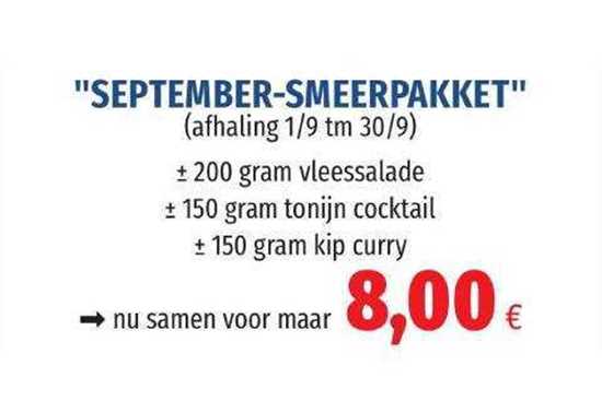Afbeelding van September-smeerpakket (zie info)