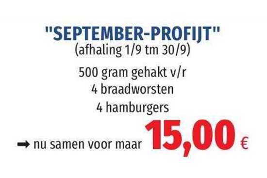 Afbeelding van September-profijt (zie info)