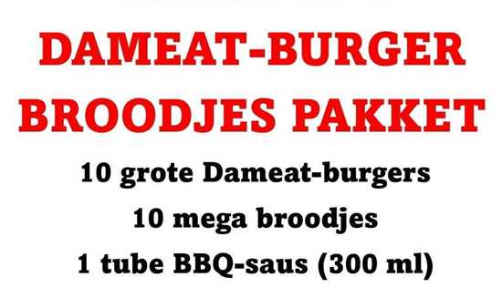 Afbeelding van Dameat-burger Broodjes pakket
